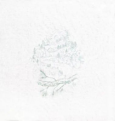 Printed Fabric “Mountain River”, 30ct