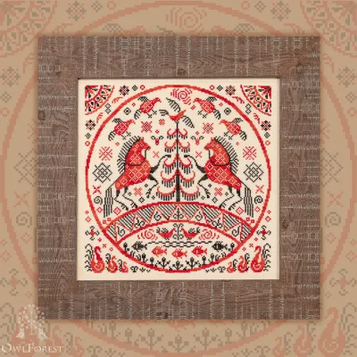 Embroidery kit “Red Horses”