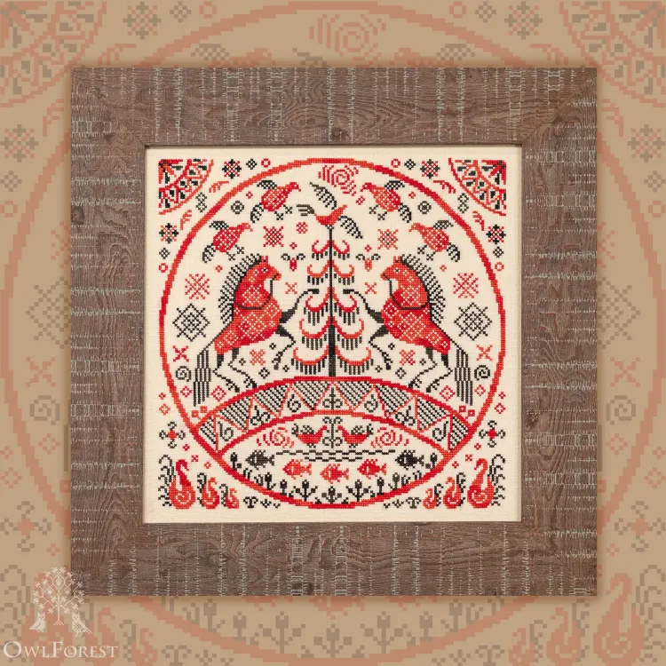 Embroidery kit “Red Horses”