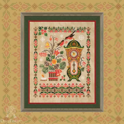 Printed embroidery chart “Five Minutes to Midnight” 