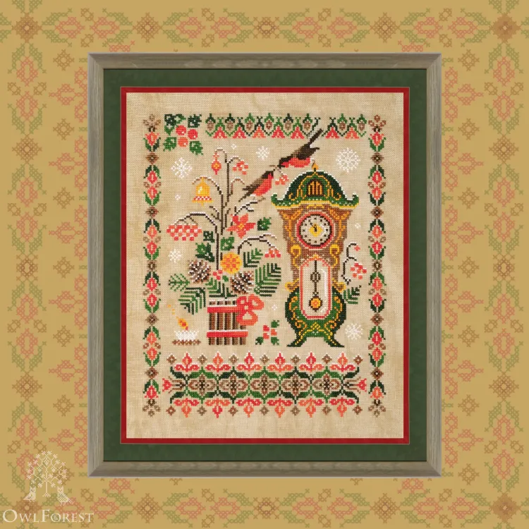 Printed embroidery chart “Five Minutes to Midnight” 