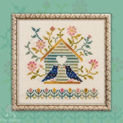 Free embroidery digital chart “Starlings”