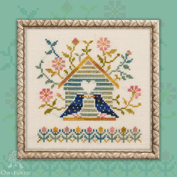 Free embroidery digital chart “Starlings”