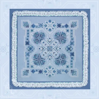 Printed embroidery chart “Snowy February”