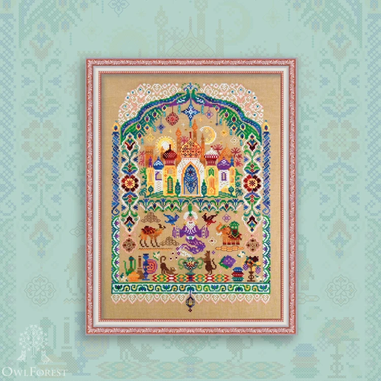 Digital embroidery chart “Djinn of the Lamp”