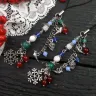 Scissor Fob “Bullfinches” Silver Metal Color Fittings