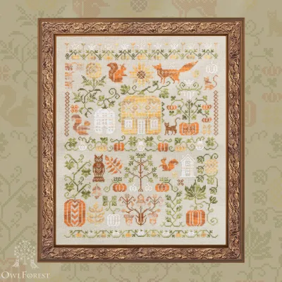 Free embroidery digital chart “Pumpkin-color Autumn”