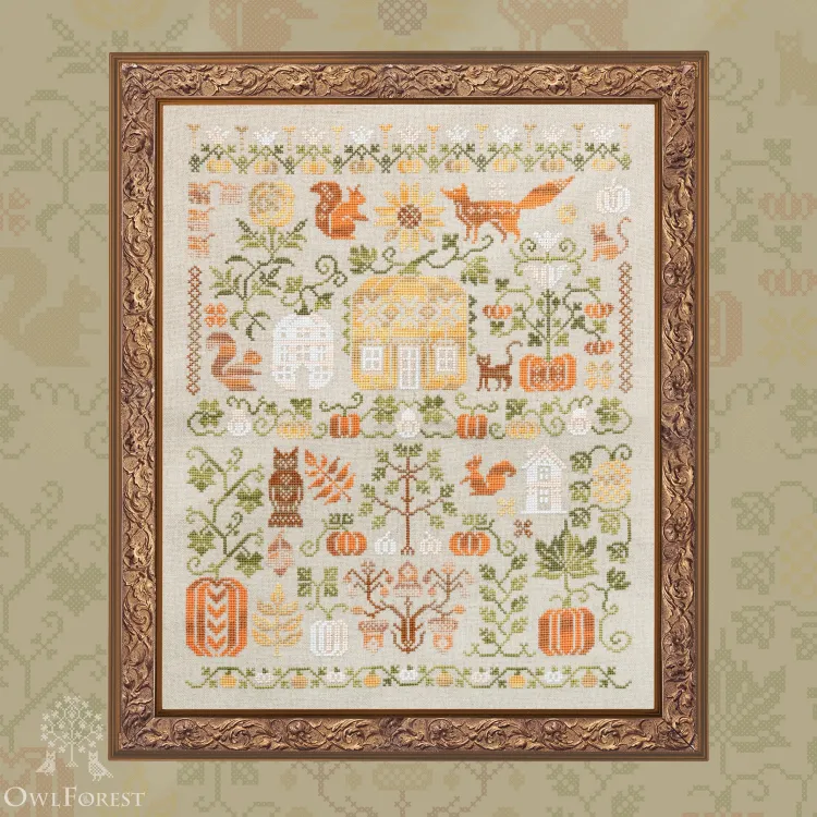 Free embroidery digital chart “Pumpkin-color Autumn”