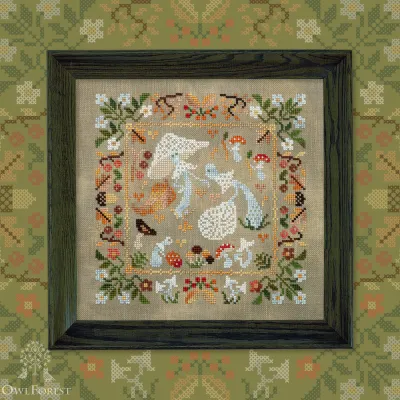 Digital embroidery chart “The Little Wood Folk. Toadstools”