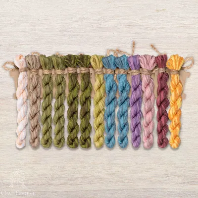 Set of OwlForest Hand-Dyed Threads for the “Sparkling Spring” Chart (DMC)