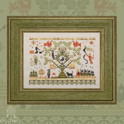 Printed embroidery chart “Lukomorye”