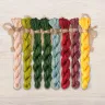 Set of OwlForest Hand-Dyed Threads for the “Oyster Shroom Theater” Chart (DMC)