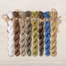 Set of OwlForest Hand-Dyed Threads for the “Owl with a Pearl Earring” Chart (DMC)