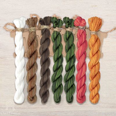 Set of OwlForest Hand-Dyed Threads for the “Five Minutes to Midnight” (Thread Trade n.a. Kirov)