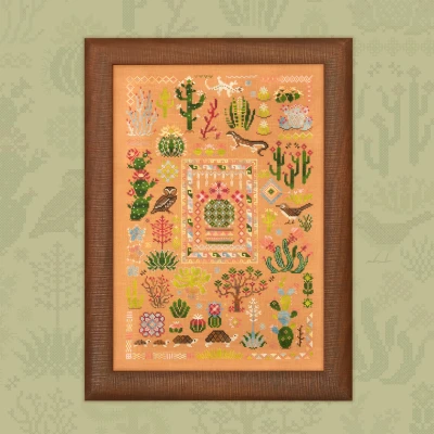 Printed embroidery chart “World of Cacti”
