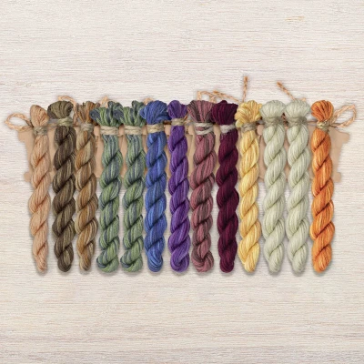 Set of OwlForest Hand-Dyed Threads for the «Djinn of the Lamp» (Thread Trade n.a. Kirov)