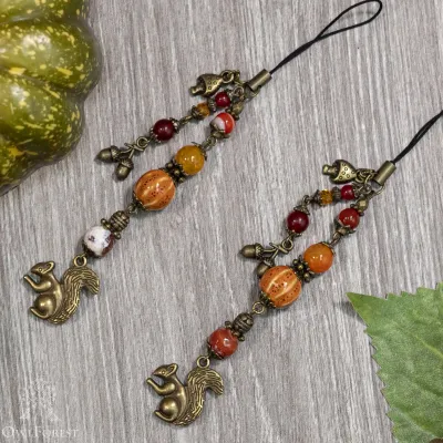 Scissor Fob “Bounteous Autumn” Bronzy Metal Color Fittings