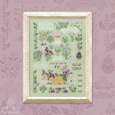 Embroidery kit “Lilac Garden Rendezvous”