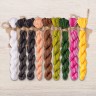 Set of OwlForest Hand-Dyed Threads for the “Cute Pandas” Chart (DMC)