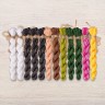 Set of OwlForest Hand-Dyed Threads for the “Cute Pandas” Chart (DMC)