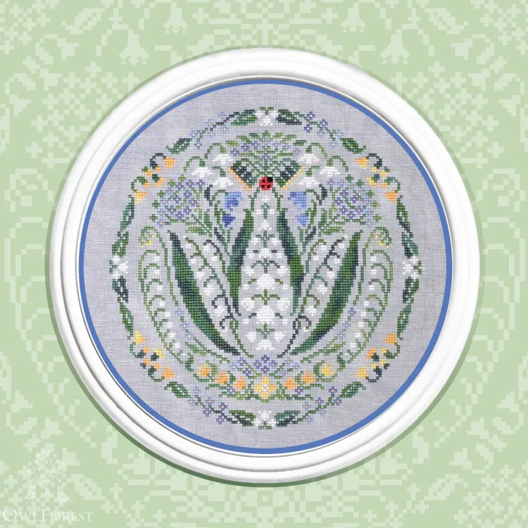 Printed embroidery chart “Lilies of the Valley”