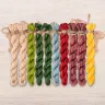 Set of OwlForest Hand-Dyed Threads for the “Oyster Shroom Theater” Chart (Thread Trade n.a. Kirov)