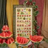 Printed embroidery chart “Watermelon Alphabet” Latin Letters