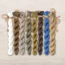 Set of OwlForest Hand-Dyed Threads for the “Owl with a Pearl Earring” Chart (Thread Trade n.a. Kirov)