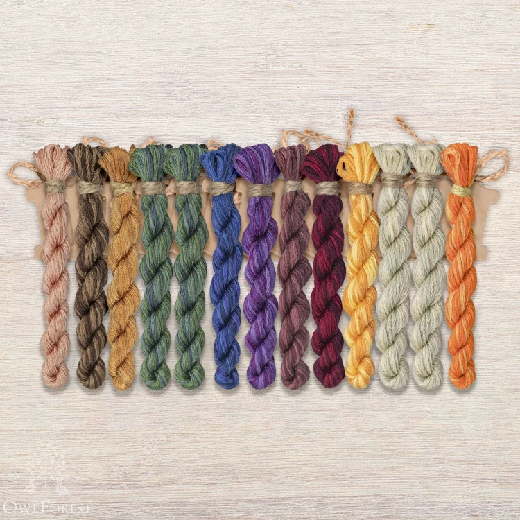 Set of OwlForest Hand-Dyed Threads for the «Djinn of the Lamp» (DMC)
