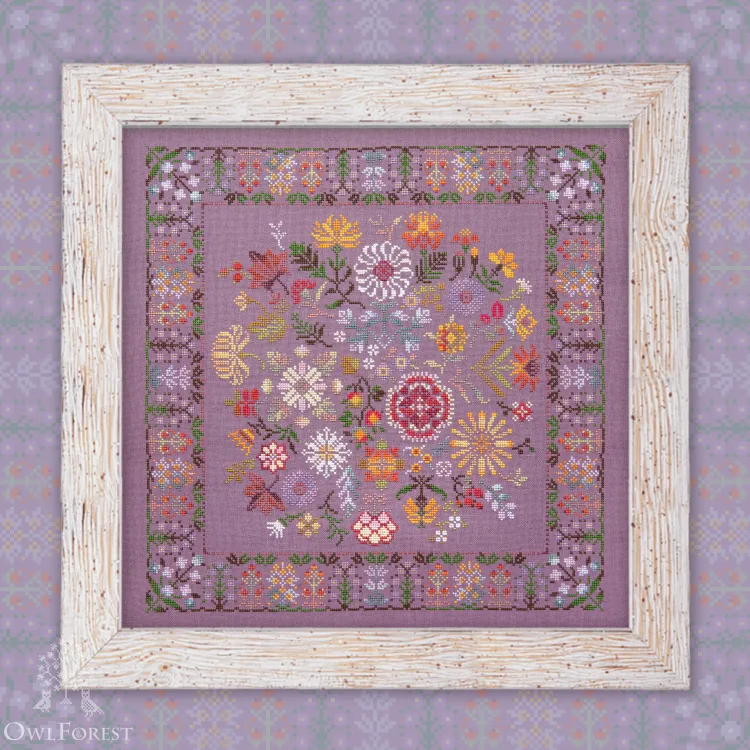 Digital embroidery chart “Autumn Flowers”