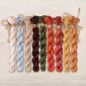 Set of OwlForest Hand-Dyed Threads for “The Little Wood Folk. Toadstools” Chart (DMC)