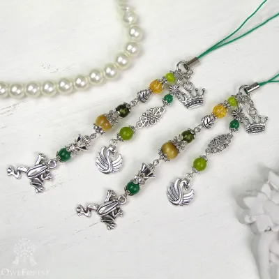 Scissor Fob “Princesses-frogs” Silver Metal Color Fittings
