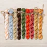 Set of OwlForest Hand-Dyed Threads for “The Little Wood Folk. Toadstools” Chart (Thread Trade n.a. Kirov) 
