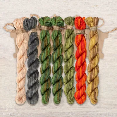 Set of OwlForest Hand-Dyed Threads for the “Lukomorye” Chart (Thread Trade n.a. Kirov)