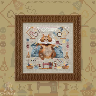Digital embroidery chart “Housekeeping Hamster”