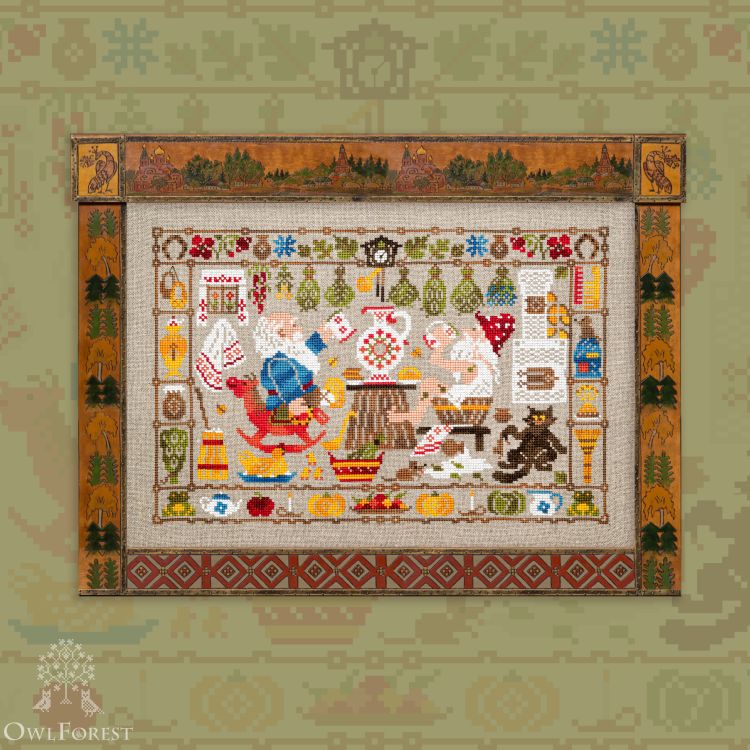 Digital embroidery chart “At the Bath House”