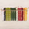 Set of OwlForest Hand-Dyed Threads for the “Watermelon Alphabet” Latin Letters Chart (DMC)