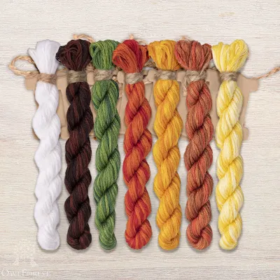 Set of OwlForest Hand-Dyed Threads for the “Easter Bells” Chart (DMC)