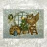 “Christmas Owls” Postcard