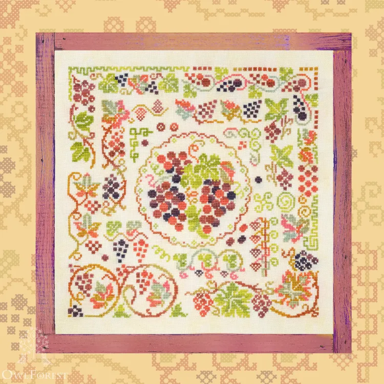 Digital embroidery chart “Grape Summer”
