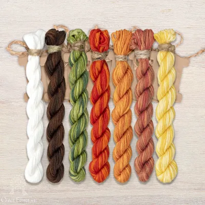 Set of OwlForest Hand-Dyed Threads for the “Easter Bells” Chart (Thread Trade n.a. Kirov)