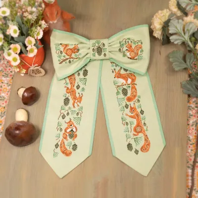 Printed embroidery chart “Pine Bow”