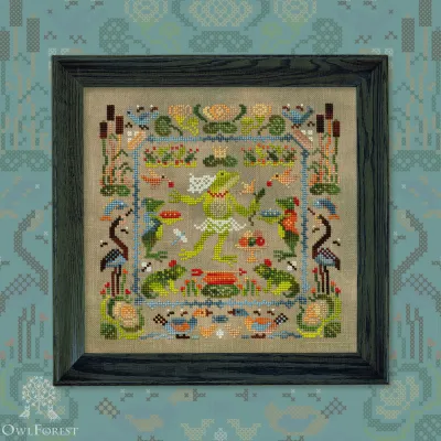Digital embroidery chart “The Little Wood Folk. Frog”