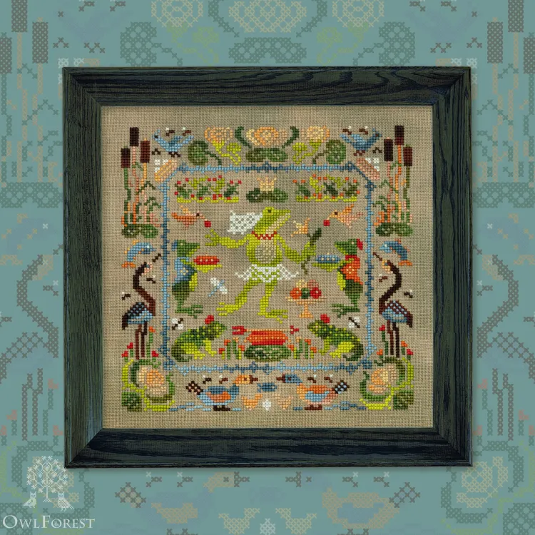 Digital embroidery chart “The Little Wood Folk. Frog”