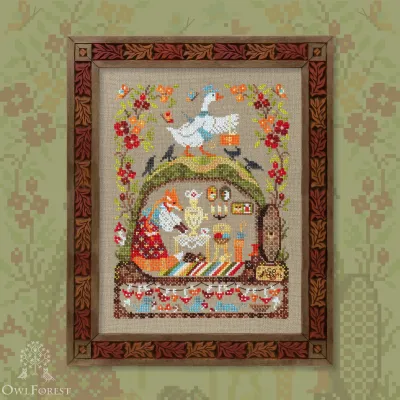 Embroidery kit “Forest Houses. The Goose and the Fox”