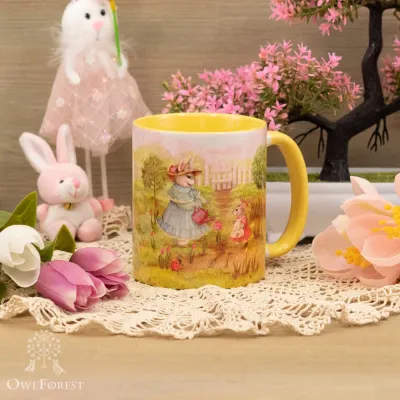 “Flowers and Bunnies” Mug