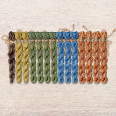 Set of OwlForest Hand-Dyed Threads for the “Russian Folk Wisdom” Chart (DMC)