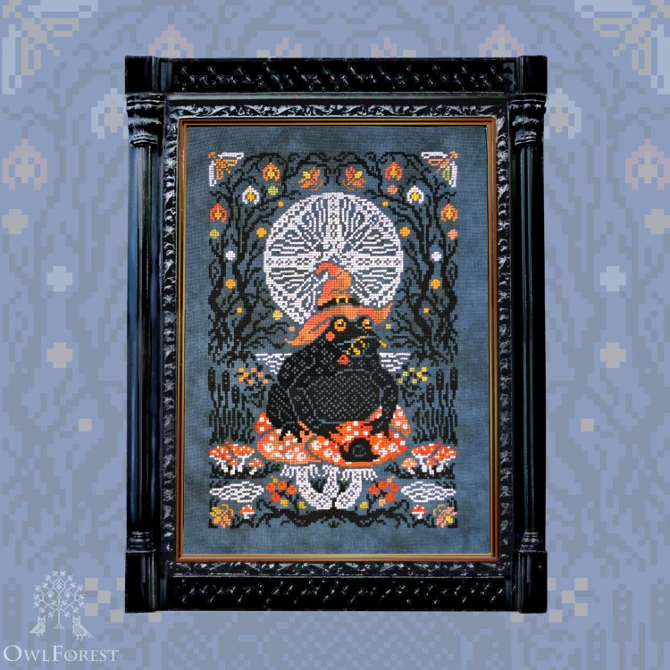 Digital embroidery chart “Moon toad”