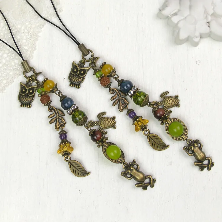 Scissor Fob “Bewitched Swamp” Bronzy Metal Color Fittings