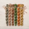 Set of OwlForest Hand-Dyed Threads for the “Snail Houses. Pumpkin” Chart (Thread Trade n.a. Kirov)